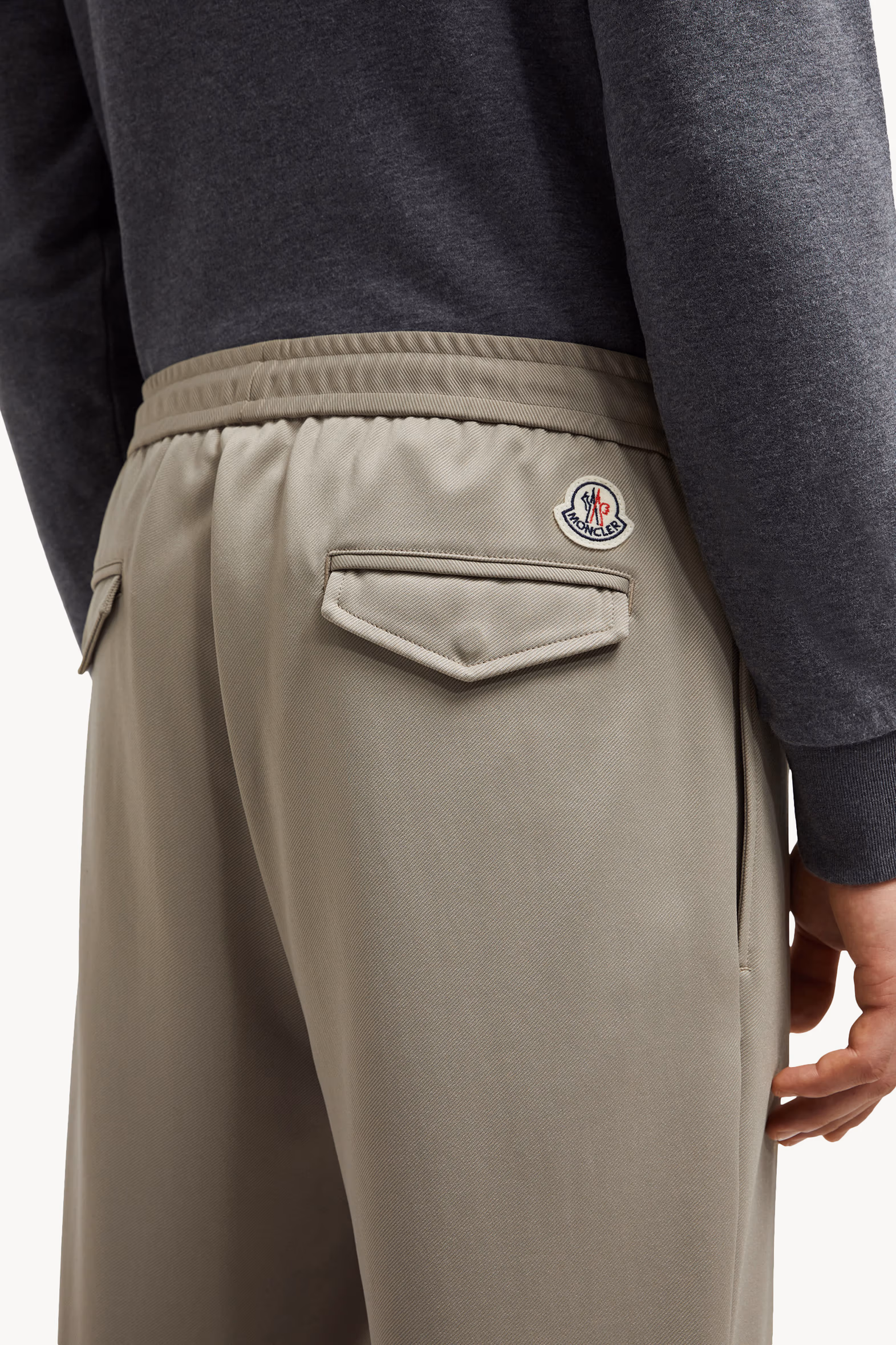 Pantalones deportivos con logotipo Hombre Marrón Grisáceo Moncler 4